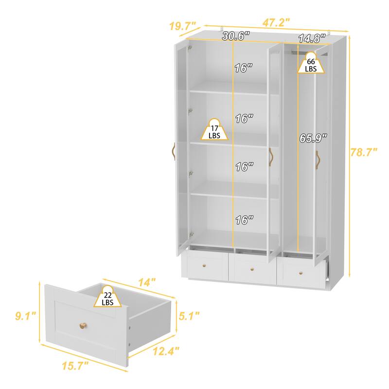 Chic Modular Closet System Wardrobe Units Armoires Home Organization