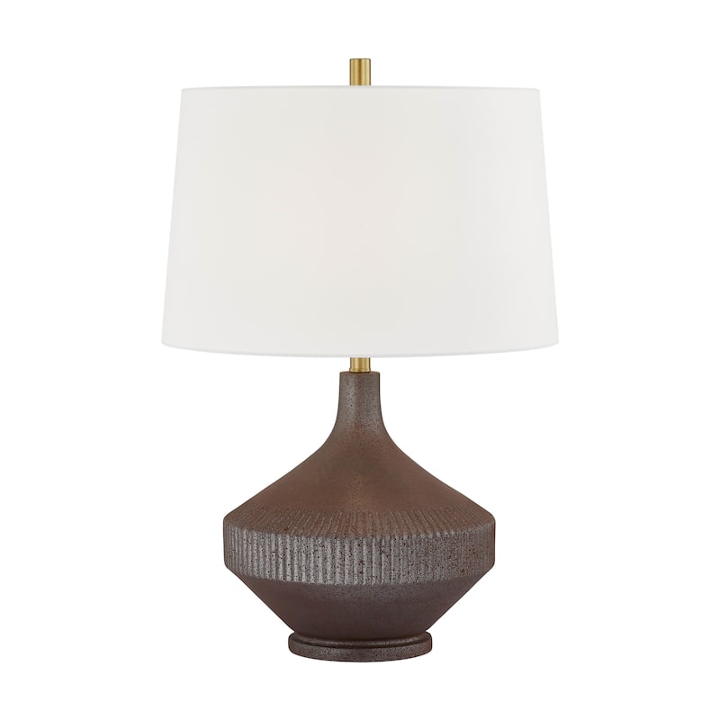 Whitmore 28" Table Lamp with Linen Shade, Matte Bronze (Set of 2)