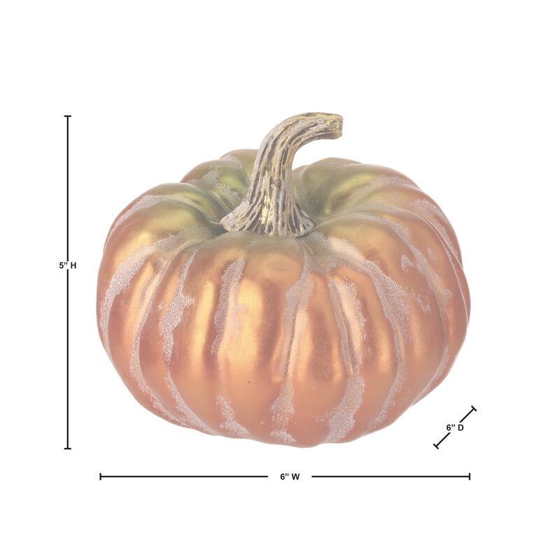6" Autumn Pumpkin Set of 2 - strofoam:90% plastic:10%