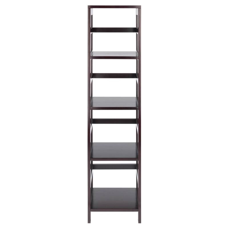 Leo 4-Tier Storage Shelf, Espresso - 13.39 x 11.22 x 54.8 inches