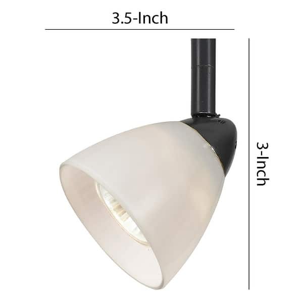 Metal Frame Glass Shade Track Light Fixture,Set of 4,White and Dark Bronze Bed Bath & Beyond