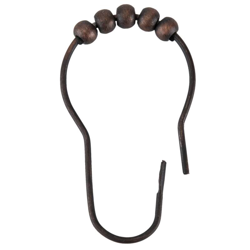 Bath Bliss 12-pk Shower Curtain Rings - Bronze