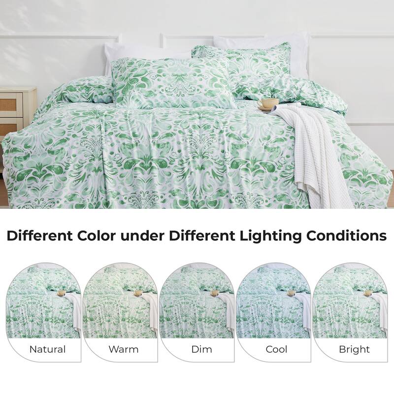 JEAREY 3-Piece Luxury Duvet Cover & Sham Set