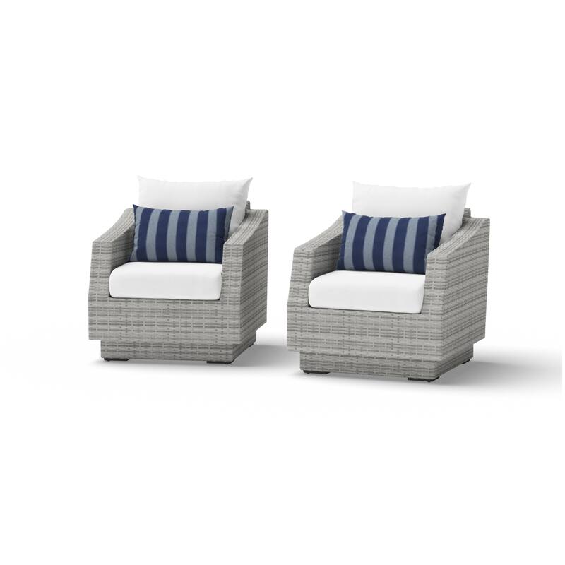Cannes 2 Piece Sunbrella Outdoor Patio Club Chairs