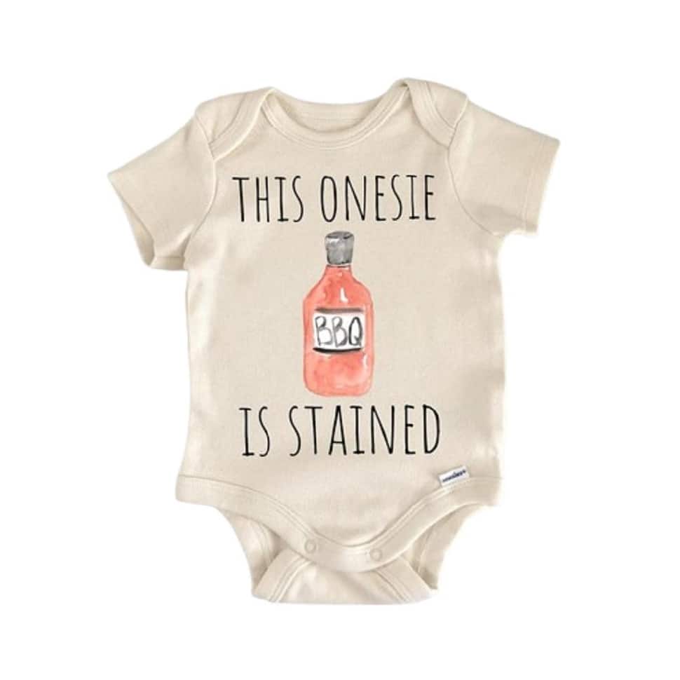 Bbq Sauce Bbq Barbeque Burger - Baby Boy Girl Clothes Infant Bodysuit Funny Cute