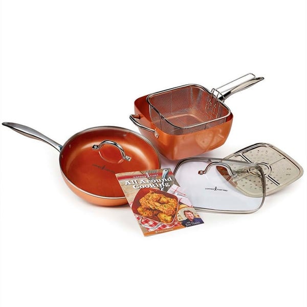 Copper Chef Pro 7 Piece Heavy Duty Cookware Set Overstock 32596591 The revolutionary nonstick frying pan. copper chef