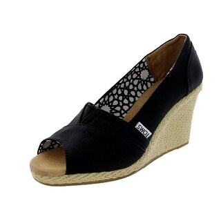 toms canvas wedges