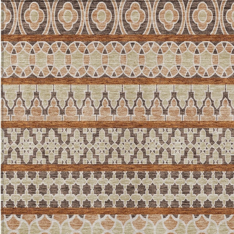 HomeRoots Quatrefoil Transitional Rectangle Outdoor Rug