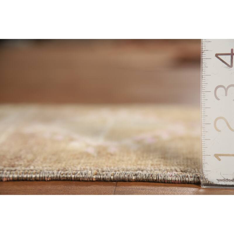 Tribal Brown Anatolian Oriental Foyer Rug Hand-Knotted Wool Carpet - 1'4" x 2'6"