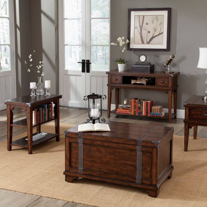 Aspen Skies Russet Brown End Table
