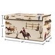 preview thumbnail 2 of 2, Cowboy Wild West Collection Boy Kids Fabric Toy Bin Storage - Tan and Red Western Southern Country