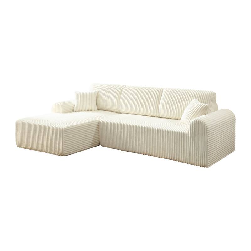 109" Cloud Sectional Sofa with Chaise, No Assembly Required