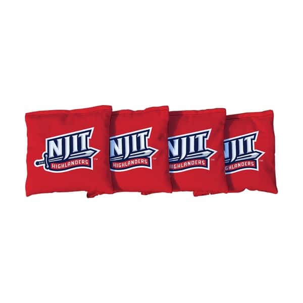 slide 2 of 3, New Jersey Institute of Technology Highlanders Red Cornhole Bags All-Weather Resin Filled