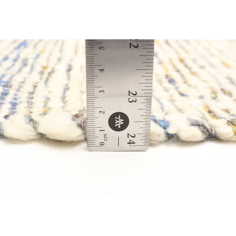 ECARPETGALLERY Braid weave Sienna Cream Wool Rug - 5'0 x 8'0