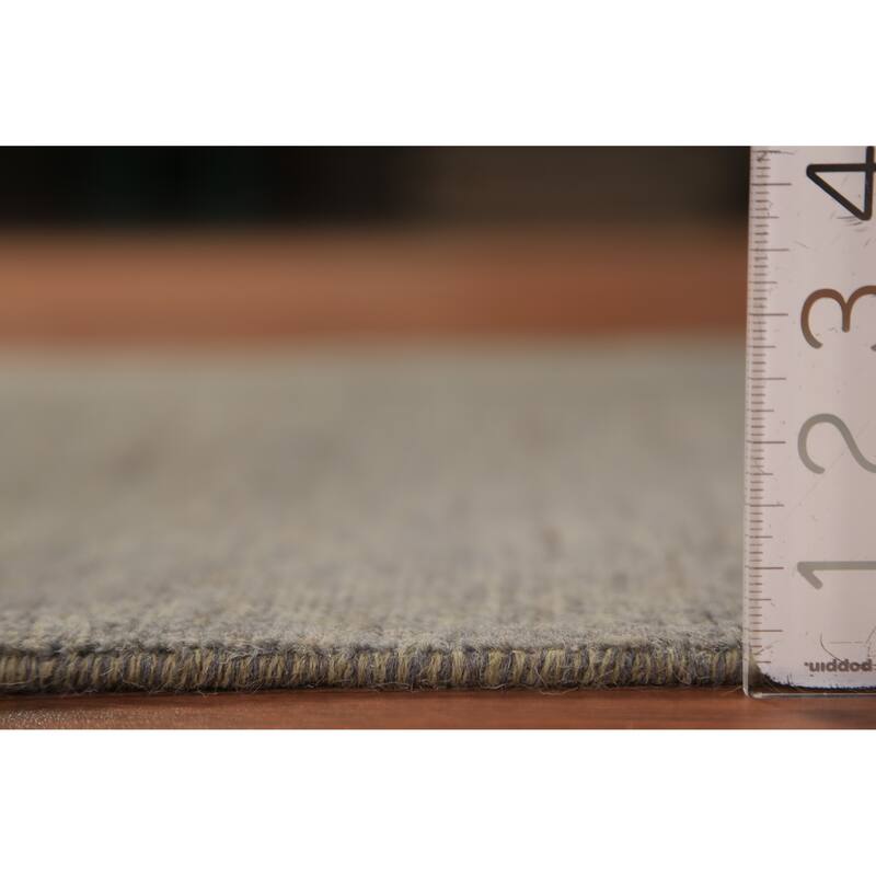 Beige & Gray Gabbeh Modern Rug Handmade Solid Wool Carpet - 2'9" x 4'1"
