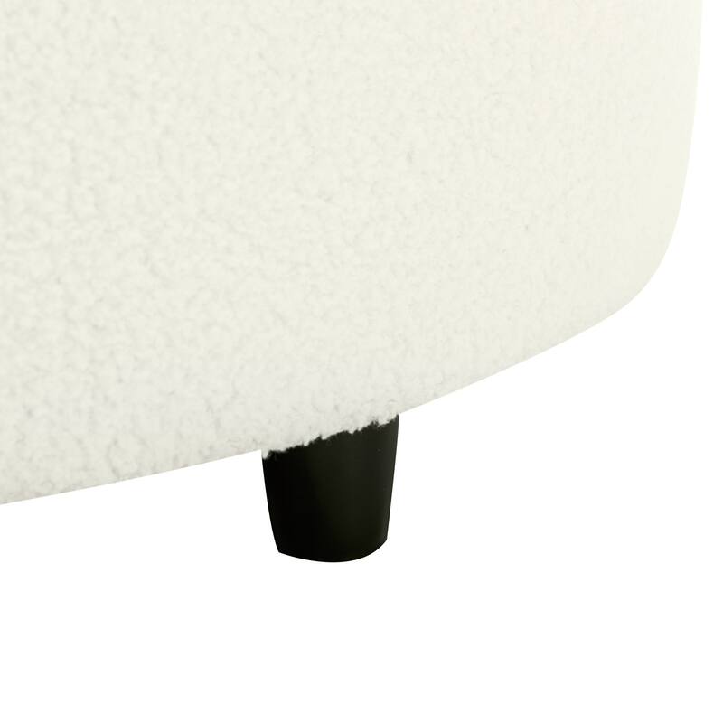 103.5" Lamb Velvet Armless Sofa with 6 Pillows and Floating Design