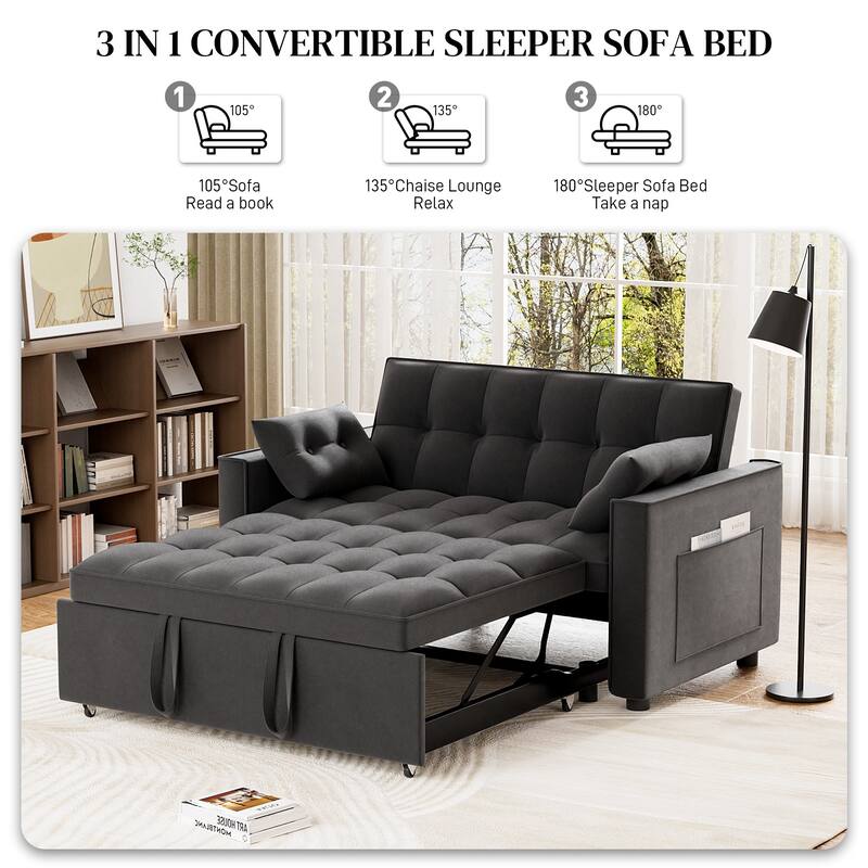 Ouyessir 3 in 1 Multi-Functional Convertible Sleeper Sofa Bed