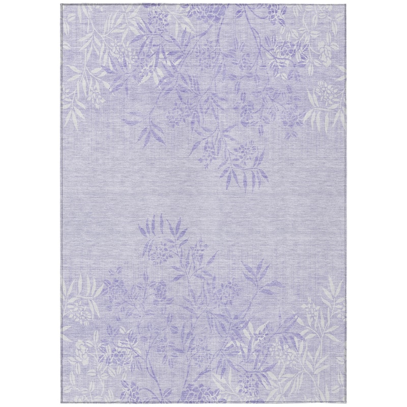 HomeRoots Floral Transitional Rectangle Outdoor Rug