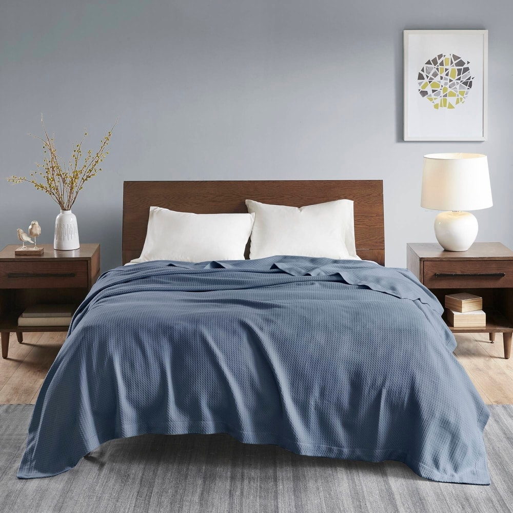 Madison Park Egyptian Cotton Solid Blanket
