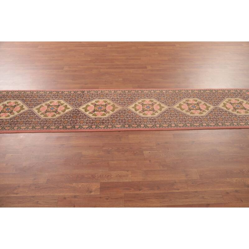Geometric Bidjar Persian Vintage Runner Rug Handmade Wool Carpet - 2'0"x 9'9"