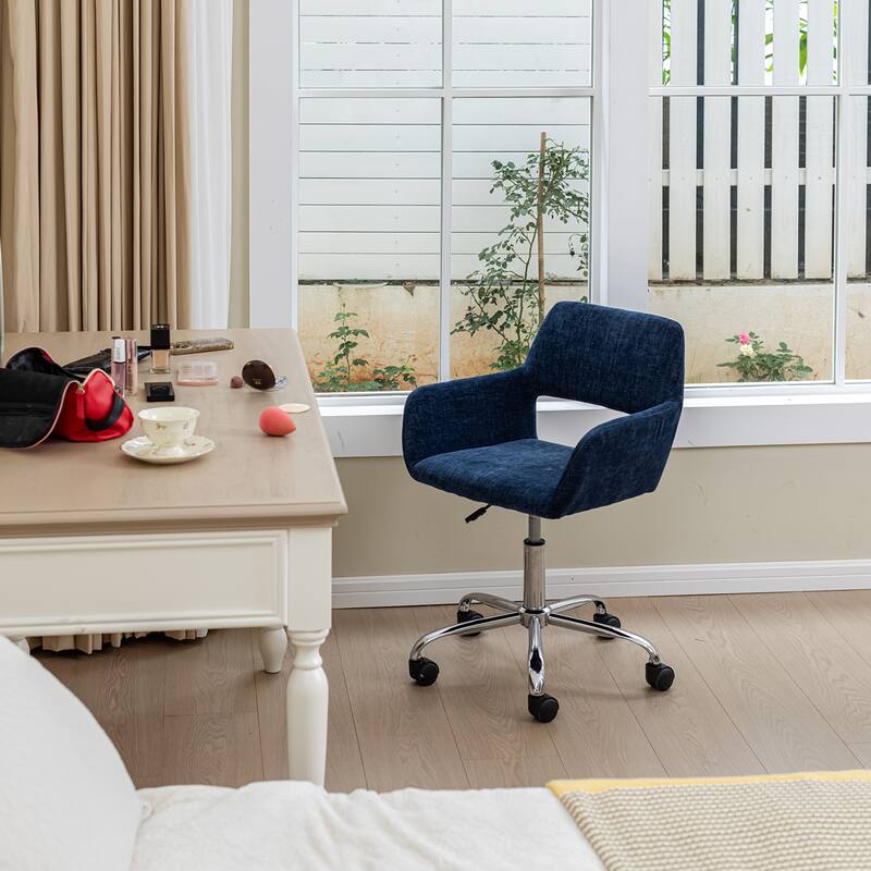 Homy Casa Modern Task Chair-Upholstered, Adjustable Height, Open Arms