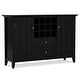 preview thumbnail 10 of 16, WYNDENHALL Freemont SOLID WOOD 54" Wide Transitional Sideboard Buffet & Wine Rack - 17" D x 54" W x 36" H