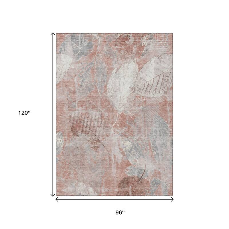 HomeRoots Floral Transitional Rectangle Outdoor Rug