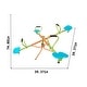 preview thumbnail 2 of 6, outdoor playground four seats seesaw for kids 360 degree rotating sturdy plastic seat seesaw for kids seesaw blue and green