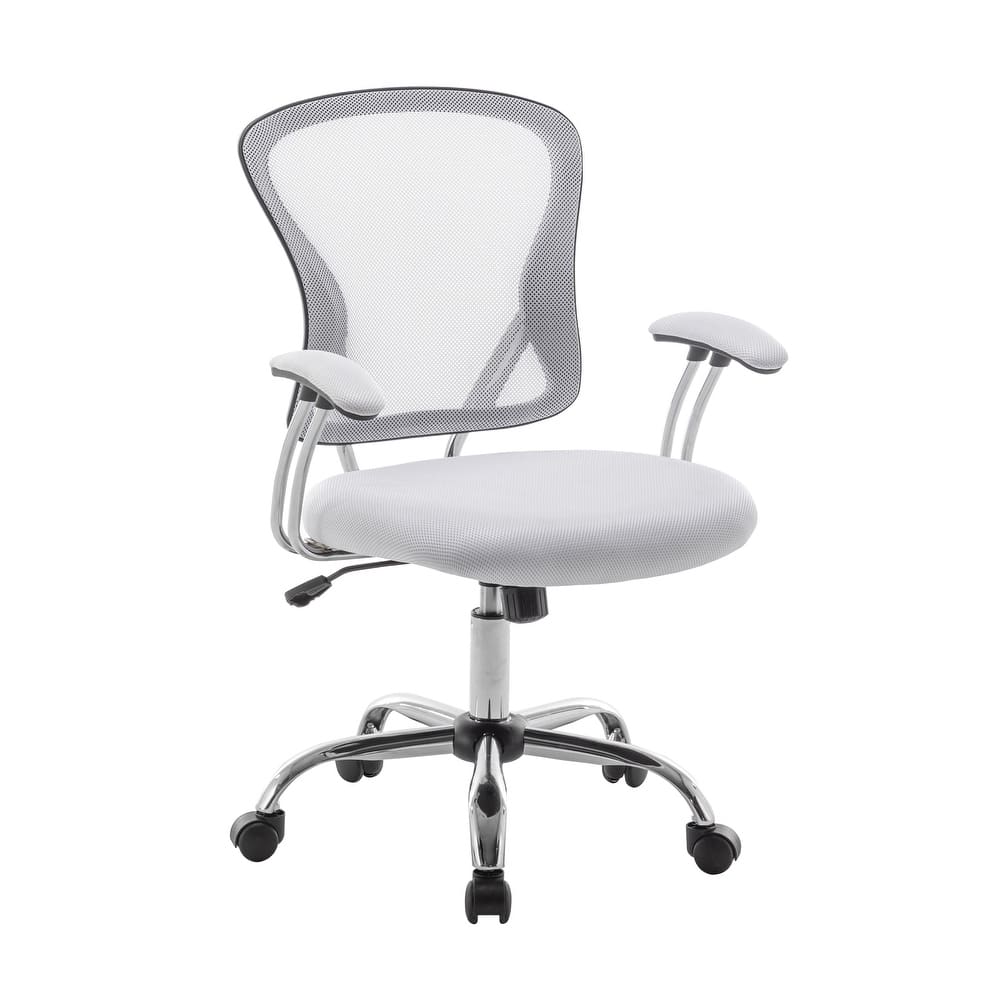 Porthos Home Guin Mesh Ergonomic Office Chair with Chrome Roller Base