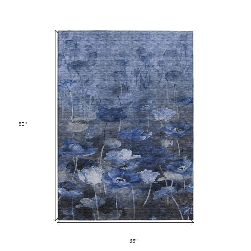 HomeRoots Floral Transitional Rectangle Outdoor Rug