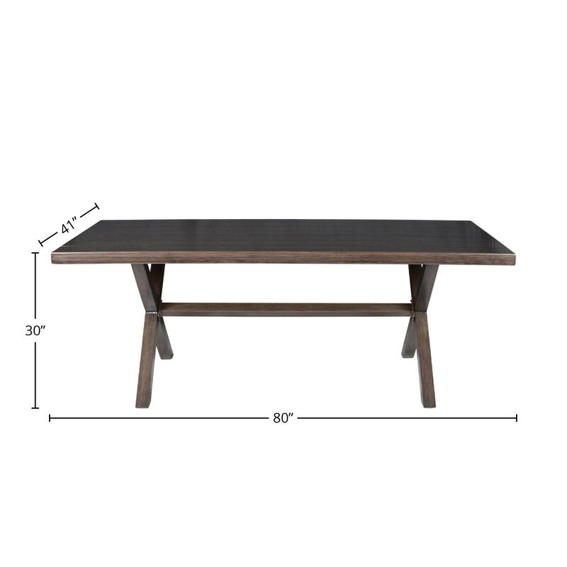 Mersin Rectangle Patio Table, Light Gray