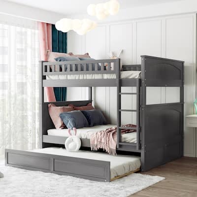 Full Over Full Bunk Bed with Twin Size Trundle