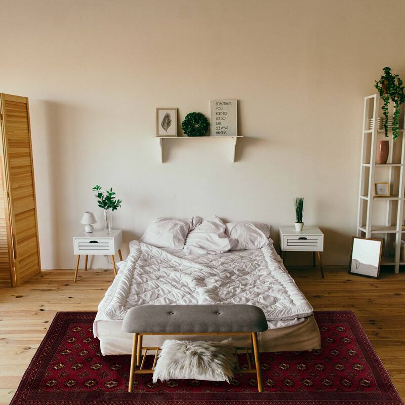 ECARPETGALLERY Hand-knotted Teimani Red Wool Rug - 3'5 x 6'5