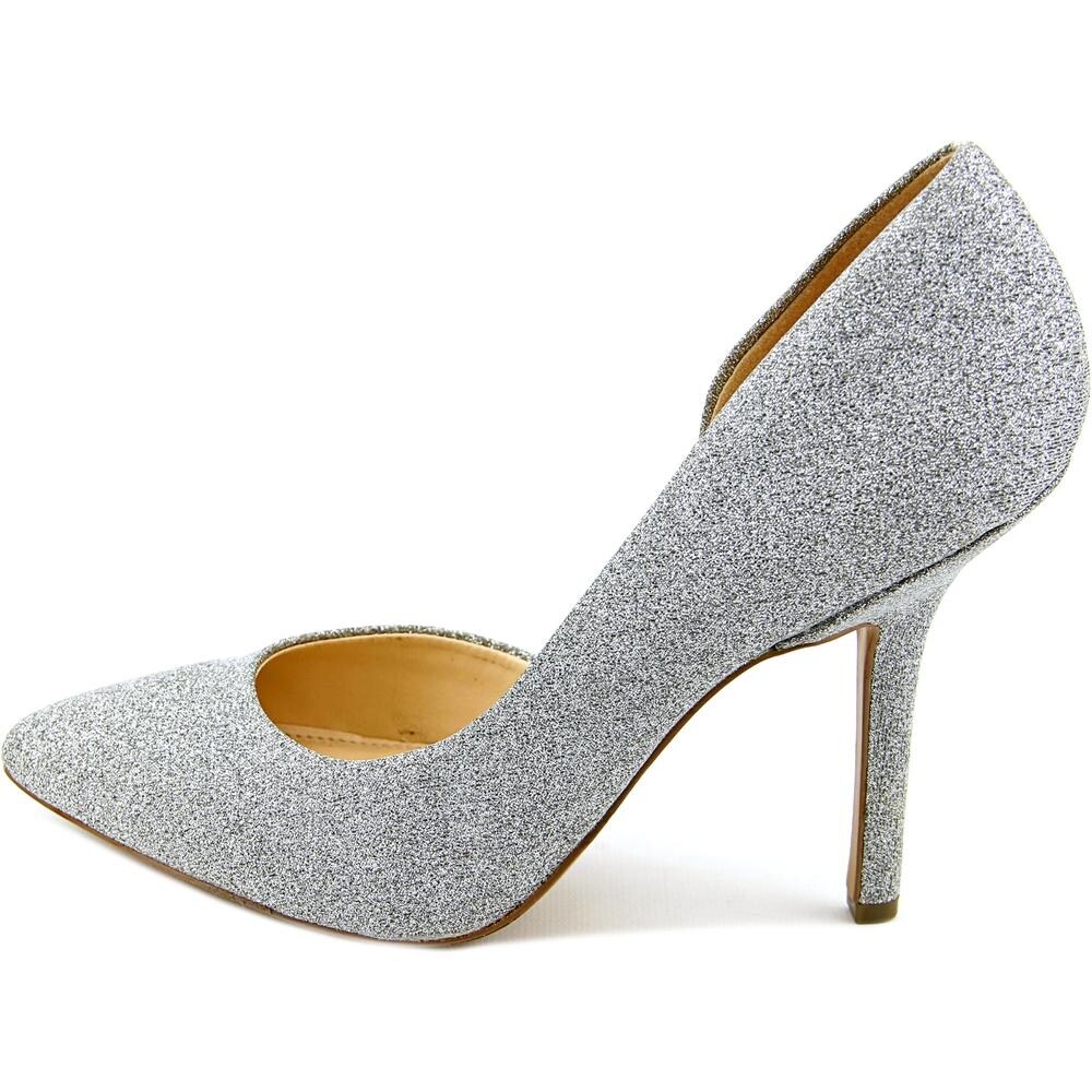 bcbg silver heels
