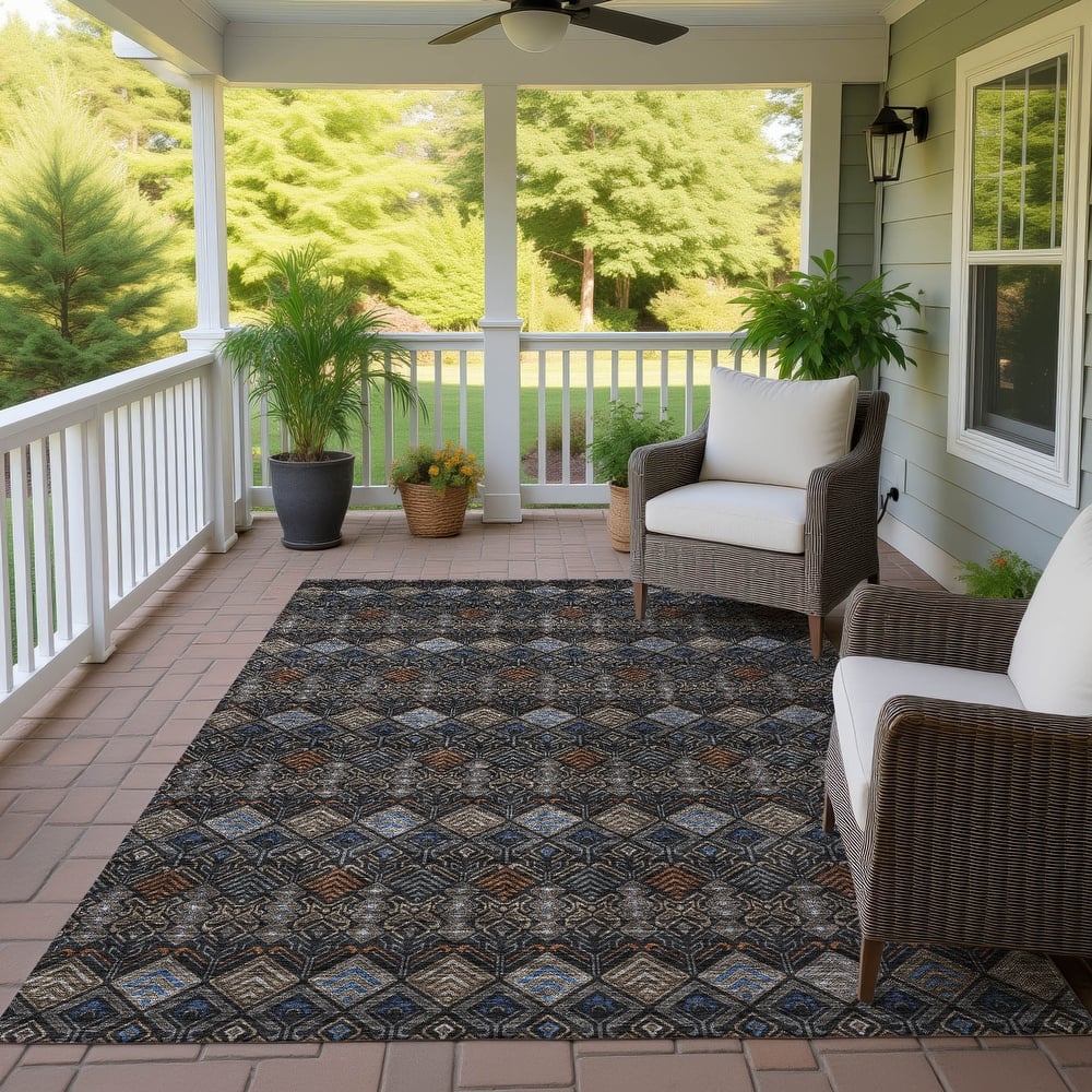 Machine Washable Indoor/ Outdoor Vintage Ames Chantille Rug