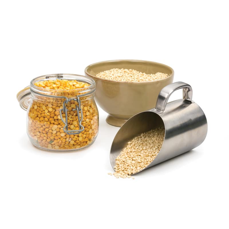 1.5-Cup Stainless Steel Measuring Scoop - Scoop & Measure