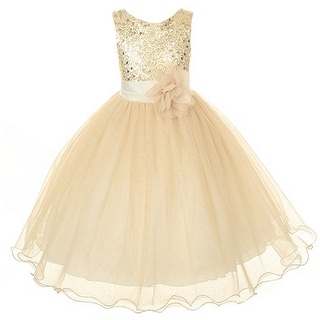 kids gold dress