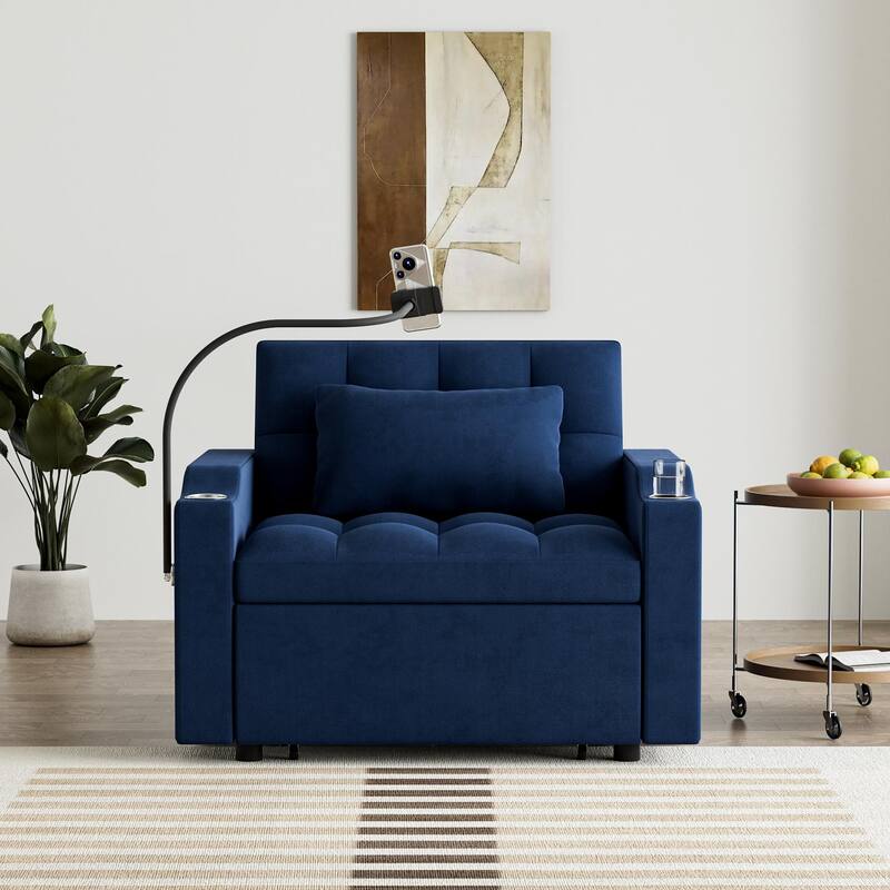 Ouyessir 3 in 1 Multi-Functional Convertible Single Sleeper Sofa Bed for Small Living Spaces