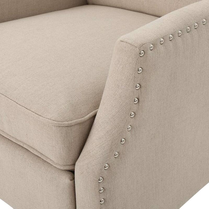 Traditional Fabric Recliner Chairs with Studded Border by Christopher Knight Home