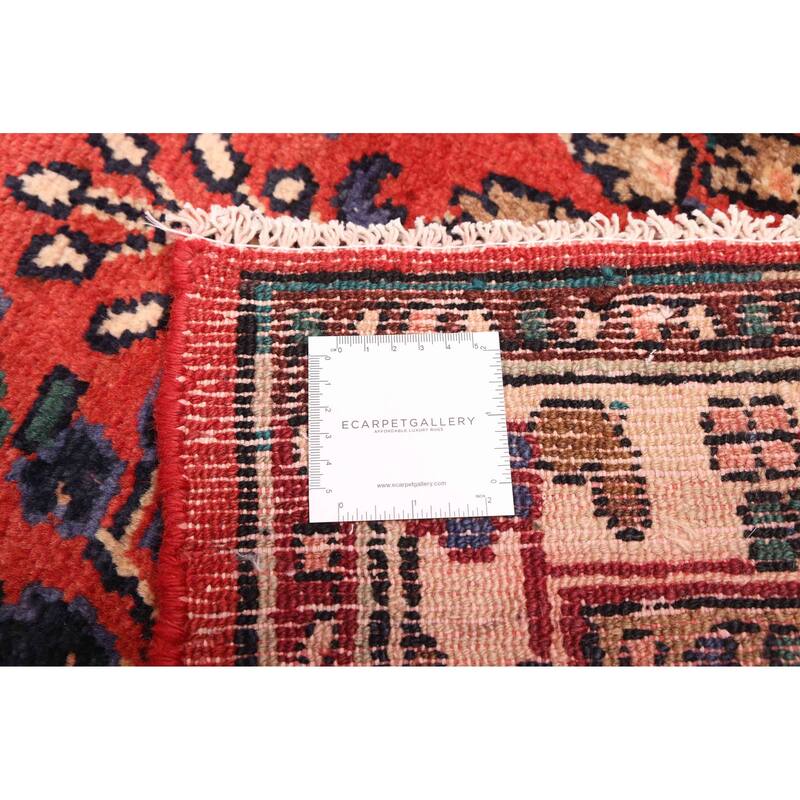 ECARPETGALLERY Hand-knotted Andelz Red Wool Rug - 3'5 x 9'6