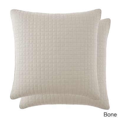 Beautiful Square Stitched Quilted Shams Covers (Set of 2) by Southshore Fine Linens