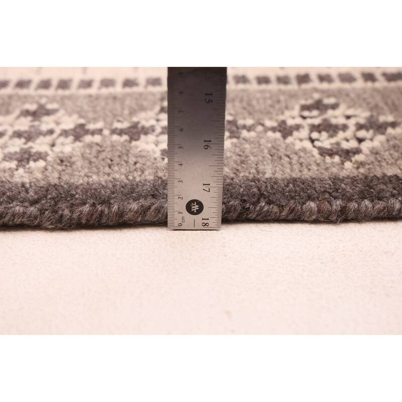 ECARPETGALLERY Hand-knotted Tangier Cream Wool Rug - 5'2 x 8'3