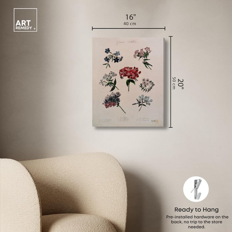 Seven Flowering Plants Canvas by Art Remedy, Gallery Wrapped