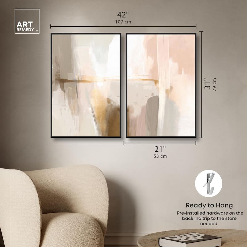 Meditative Hues I Canvas Set of 2 by Art Remedy
