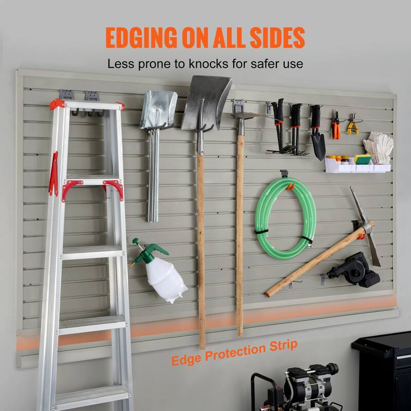 Heavy Duty Garage Slat Wall Organizer Panels with Universal Groove Design
