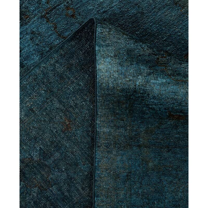 Overdyed One-of-a-Kind Hand-Knotted Area Rug - Gray - 8' 3" x 11' 4"
