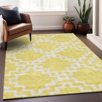 Premium Washable Super Soft Geo Trellis Mayfield Rug
