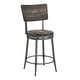 preview thumbnail 12 of 37, Hillsdale Furniture Jennings Wood and Metal Swivel Stool Rubbed Pewter/Weathered Gray - Counter Height - 23-28 in.