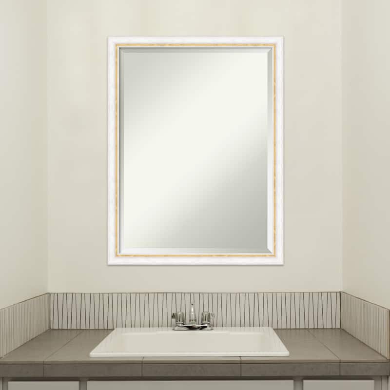 Morgan Beveled Wood Framed Bathroom Vanity Wall Mirror