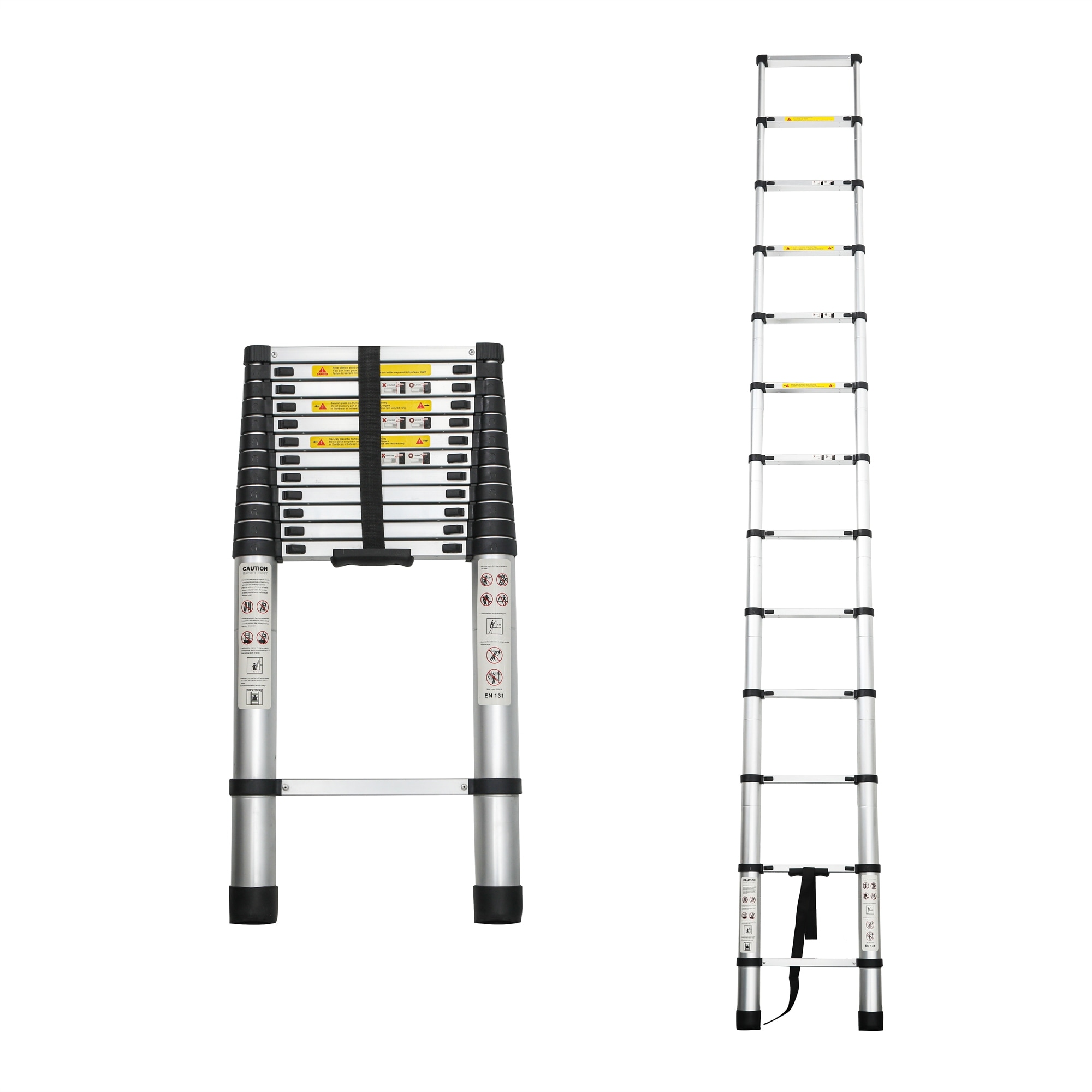 12.5FT Portable Multi-Purpose Aluminum Telescopic Extension Ladder